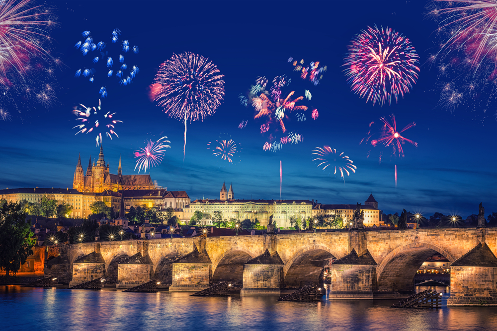 Prague fireworks